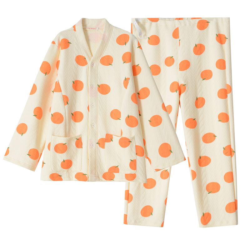 Zimske trudničke pidžame za dojenje, 100% pamuk, debeli materijal 201–250 g/m², kućna odjeća poslije poroda.