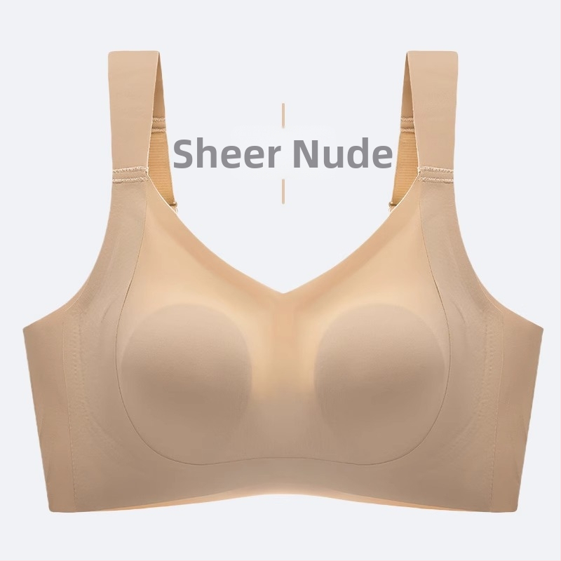 Õmblusteta rinnahoidja täis kaussidega, õhukesed vormitud kausid, seljaosa nelja rea konks-kinnitus, fikseeritud kahekordsed õlarõngad