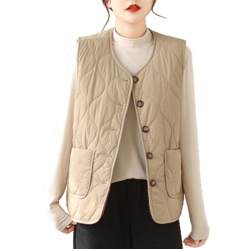 Cardigan vest od ovčje vune, opuštenog kroja, okrugli ovratnik, srednja duljina, jednostruko zatvaranje na gumbe