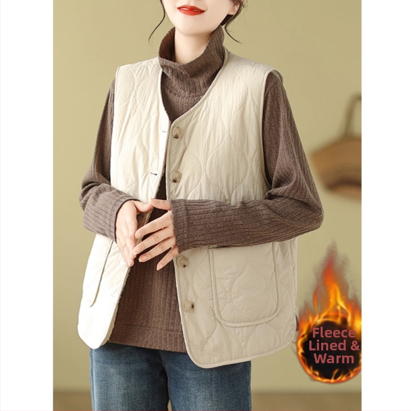 Cardigan vest od ovčje vune, opuštenog kroja, okrugli ovratnik, srednja duljina, jednostruko zatvaranje na gumbe