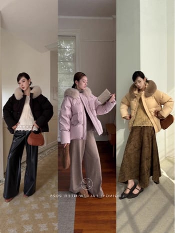 Dámska bunda s kapucňou z kačacieho pádu, obsah pádu 91–95%, polyesterová tkanina