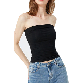 Pamukasti bezrameni tube top – unutarnji sloj, elastičan, 90% pamuk, duljina do struka