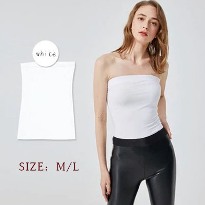 Pamukasti bezrameni tube top – unutarnji sloj, elastičan, 90% pamuk, duljina do struka
