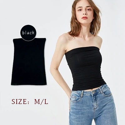 Pamukasti bezrameni tube top – unutarnji sloj, elastičan, 90% pamuk, duljina do struka