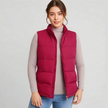 Ženski pufasti kaput od pamuka, debeli materijal, stojeći ovratnik s zatvaračem, jesen 2024