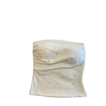 Bezrameni top s dijamantnim ukrasom, pamuk 80–90%, gusta tkanina 251–300 g/m², marka Li xinglai