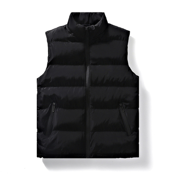 Muška pamučna puffer vest – zimska toplina, bez kapulje, bočni džepovi, korejski stil