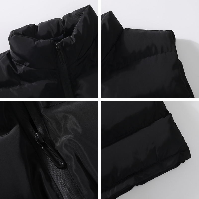 Muška pamučna puffer vest – zimska toplina, bez kapulje, bočni džepovi, korejski stil