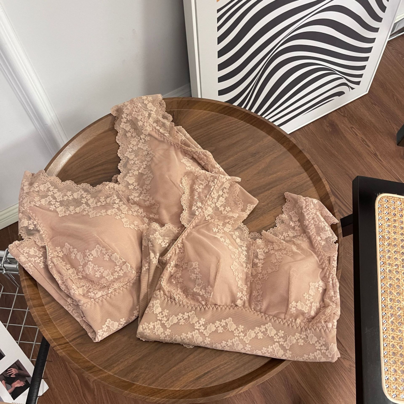 Δαντελένιο bralette wrap/tube top από νάιλον, αναπνεύσιμο, όμορφο πίσω, μεσαίου τύπου cups, πλήρης cup, Άνοιξη 2024