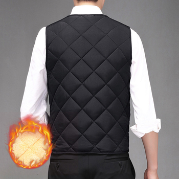 Muški pamučni prsluk s flis podstavom, kratka kroja, uski kroj, džepovi patch, Zimska 2025