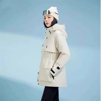 Ženska jakna s downom od patke, 86–90% sadržaj downa, kapuljača, zip, najlonski vanjski materijal