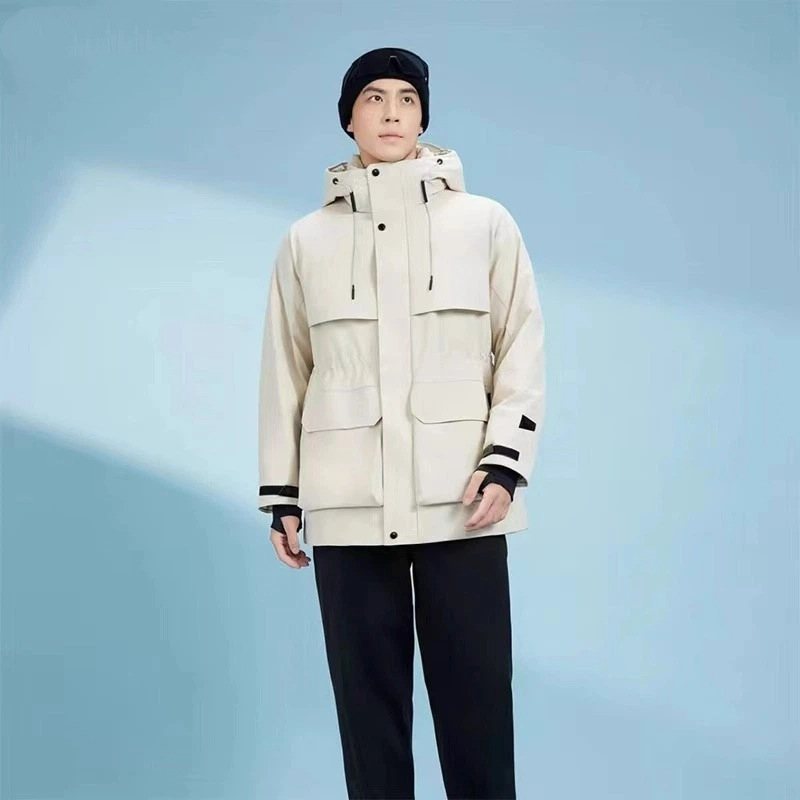 Ženska jakna s downom od patke, 86–90% sadržaj downa, kapuljača, zip, najlonski vanjski materijal