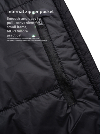 Nailonist vest polüestertäidisega, vaba lõige, lukuga taskud, talvise mudel 2025