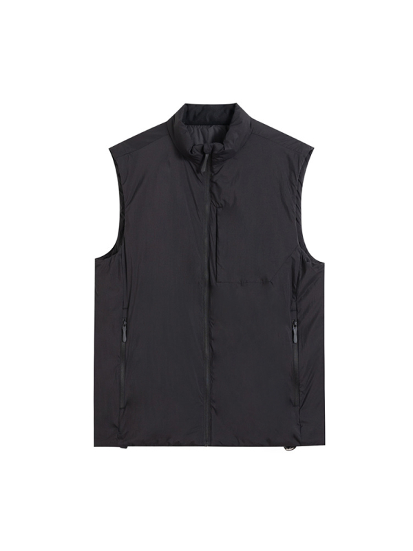 Nailonist vest polüestertäidisega, vaba lõige, lukuga taskud, talvise mudel 2025