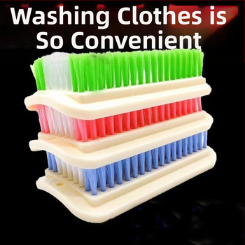 Brush Beauty Kvadratinė PP valymo šepetėlis skalbiniams — švelnus audiniams, kvadratinis dizainas; universalus skalbti drabužius, batus, pūkuotas striukes ir kelnes