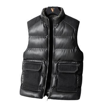 Meeste paks vest polüestri täidisega, vaba lõige, kapuutsita, mitmes taskus, sirge lõige