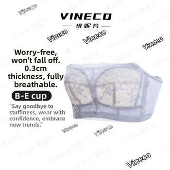 Strapless bandeau rinnahoidja padjadega, täis kauss, nylon, ultra‑peen mold kauss, hingav, mitte libisev