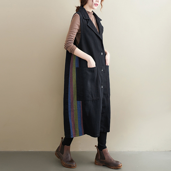 Ženski traper prsluk od pamuka, slobodnog kroja, 80-90% pamuka, pamuk punjenje