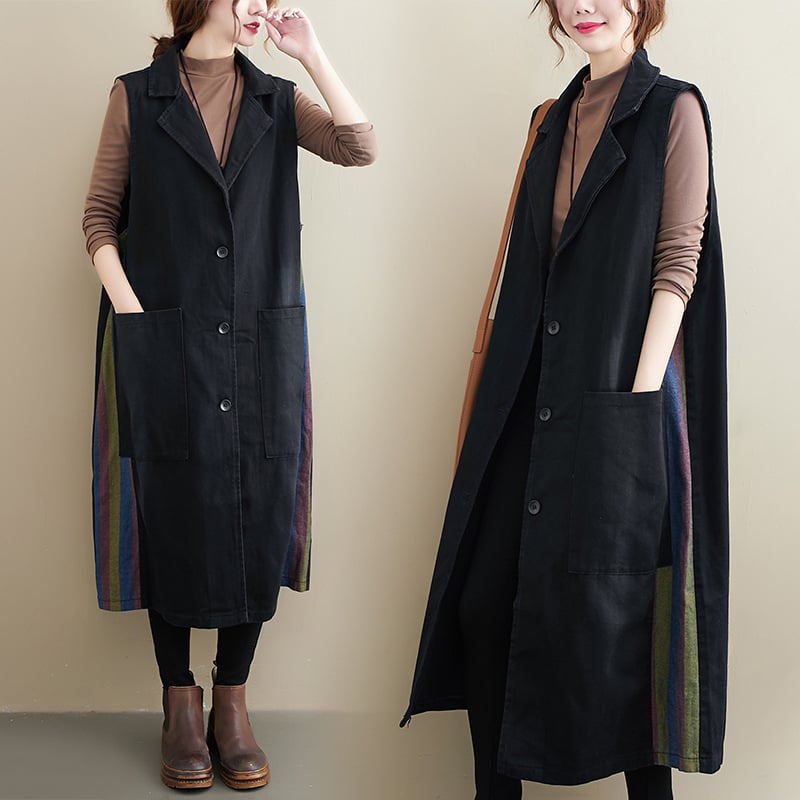 Ženski traper prsluk od pamuka, slobodnog kroja, 80-90% pamuka, pamuk punjenje