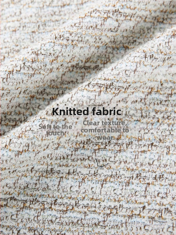 Prancūziško stiliaus kardiganas, poliesterio audinys, ≥95% poliesterio turinys, apvalus kaklo, vienos eilės užsegimas