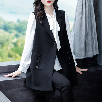 Ženski sako-žeton od pamuk-poliestrske smjese, srednja duljina, V-izrez, ležernog kroja, prednje kopčanje s kopčama