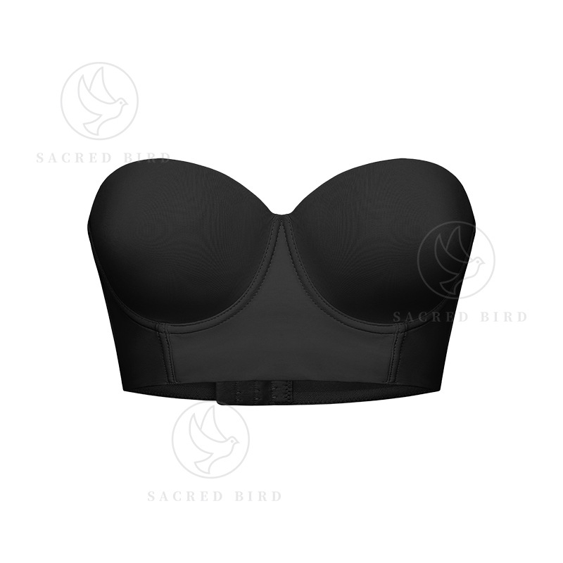 Sutien bez naramenica, tube top, najlon, ultra tanke čašice, veličina 1/2, seksi korsetski stil