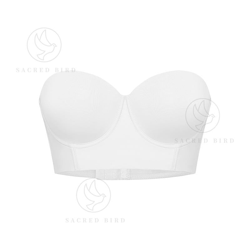 Sutien bez naramenica, tube top, najlon, ultra tanke čašice, veličina 1/2, seksi korsetski stil