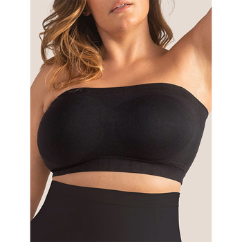 Sutien tip tubă cu cupă completă, cupe medii, bretele detașabile duble, fără cusături și confortabil, material principal nailon 90–95%