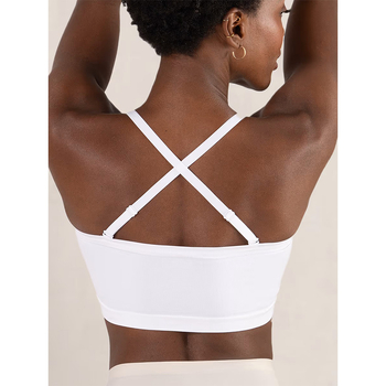 Sutien tip tubă cu cupă completă, cupe medii, bretele detașabile duble, fără cusături și confortabil, material principal nailon 90–95%