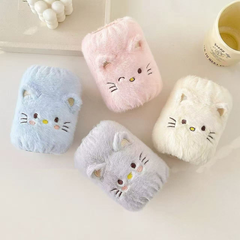 Protectii de mâneci unisex pentru jachete cu puf, pisică brodată în stil cartoon, anti-murdărire, cașmir, broderie, personalizare disponibilă, sezon: iarnă-primăvară-toamnă