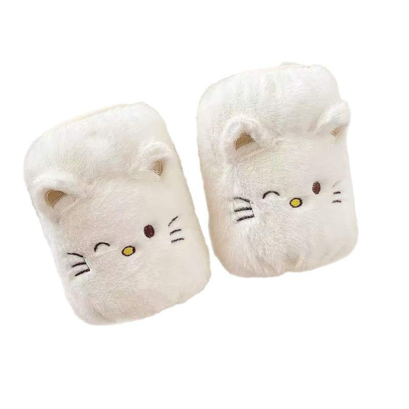 Protectii de mâneci unisex pentru jachete cu puf, pisică brodată în stil cartoon, anti-murdărire, cașmir, broderie, personalizare disponibilă, sezon: iarnă-primăvară-toamnă