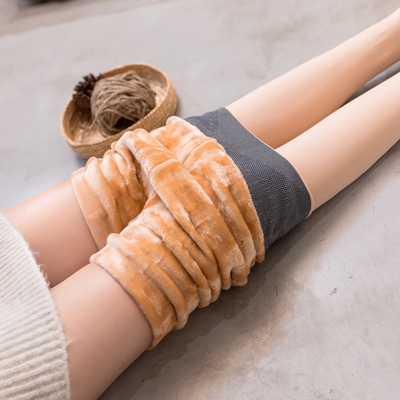 Női plüss béléses termosz-nadrág, magas derekú, vast és meleg, egyrészes alapréteg, poliészter 50–70%