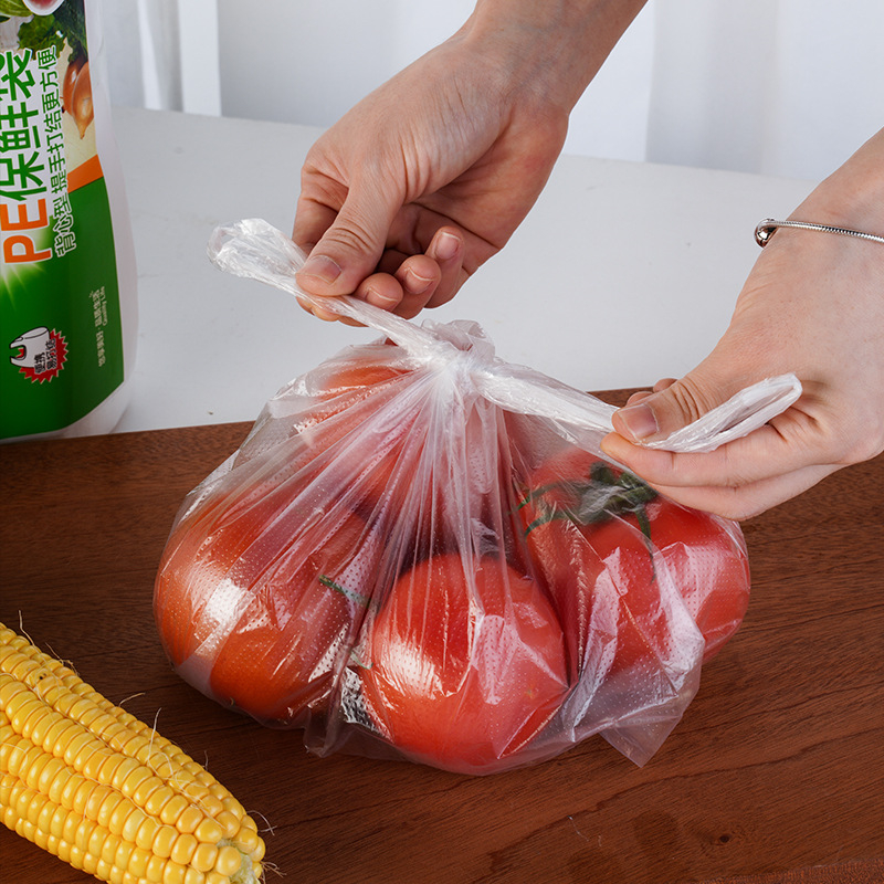 Kuhinjske jednokratne vrećice za svježu hranu, prozirne rolne vrećice s perforacijom za čuvanje hrane, plastični materijal; toplinska otpornost -60°C do 140°C; sigurno za mikrovalnu