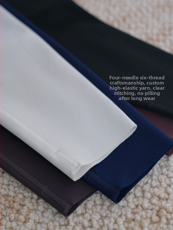 Jooga püksid harjatud pehme vormiva tekstuuriga, 95% nailon, kõrge elastsus, kitsas lõige