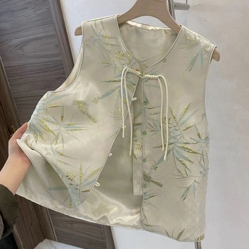 Žakardivest käsitöö sõlmekinnitustega, ümmargune kaelus, polüester 95%+, regulaarne pikkus 50–65 cm