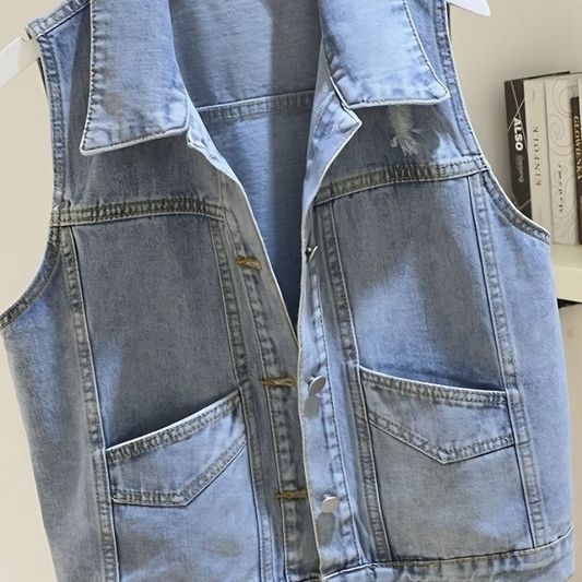 Plus-suurusega naiste vaba vest, varrukateta, polo krae, Korea stiil, 2025 kevad, Chenille kangas 50–70% elastaani