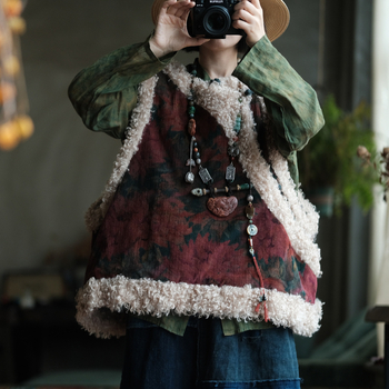 Naistele kapuutsiga puuvillane kvilti vest, kirjanduslik retro-stiil, ühtlane värv, pikkus 50–65 cm, põhikangas 95%+ puuvill