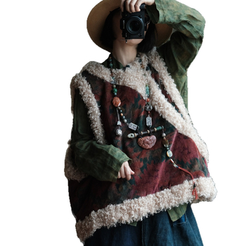 Naistele kapuutsiga puuvillane kvilti vest, kirjanduslik retro-stiil, ühtlane värv, pikkus 50–65 cm, põhikangas 95%+ puuvill