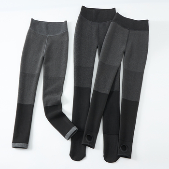 Kompresivne ženske leggings, s flis podstavom, visokim strukom za suzdržanje trbuha i podizanje stražnjice, tkanina od viskoznog vlakna, srednja debljina, visoka elastičnost