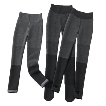 Kompresivne ženske leggings, s flis podstavom, visokim strukom za suzdržanje trbuha i podizanje stražnjice, tkanina od viskoznog vlakna, srednja debljina, visoka elastičnost