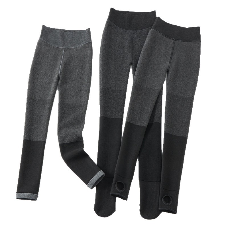 Kompresivne ženske leggings, s flis podstavom, visokim strukom za suzdržanje trbuha i podizanje stražnjice, tkanina od viskoznog vlakna, srednja debljina, visoka elastičnost