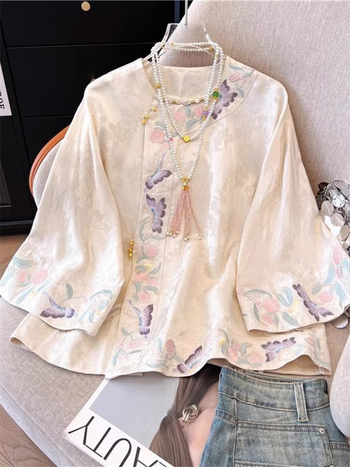 Särk lillemustriga elegantses tööstilises stiilis, polüester, vaba lõige