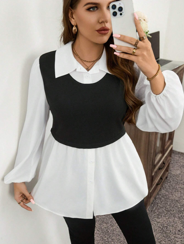 Naistele polo särk pikkade varrukatega, polüester 95%+, polo krae, suvi 2025