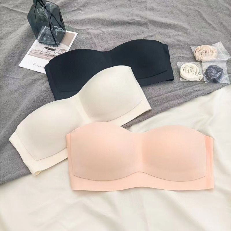 Sutien fără bretele, anti-alunecare, fără fir, invizibil, cupe 3/4, subțiri, modelate