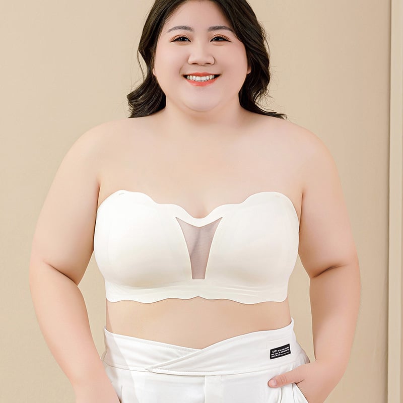 Sutien bez naramenica za veliku veličinu, ljetni tanki model, protusklizni, oblikuje dekolte, wrap-top