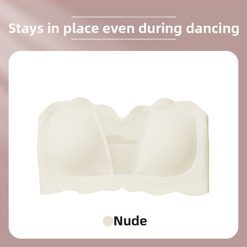 Sutien bez naramenica za veliku veličinu, ljetni tanki model, protusklizni, oblikuje dekolte, wrap-top