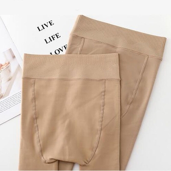 Sieviešu neilona zeķbikses ar flīsa oderi, biezas, pilna garuma, 90–95% neilons