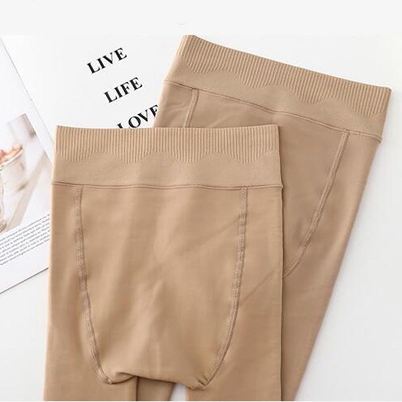 Sieviešu neilona zeķbikses ar flīsa oderi, biezas, pilna garuma, 90–95% neilons