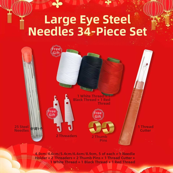 Mezgimo adatų rinkinys, 34 vnt., nešiojamas kišeninis stilius, nerūdijantis plienas