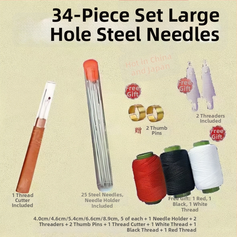 Mezgimo adatų rinkinys, 34 vnt., nešiojamas kišeninis stilius, nerūdijantis plienas